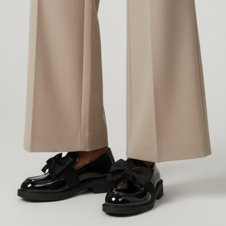 Leonora Bow Patent Leather Loafers