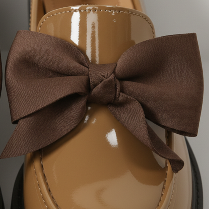 Leonora Bow Patent Leather Loafers