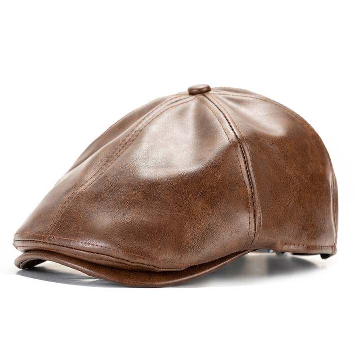 Enzo Leather Cap