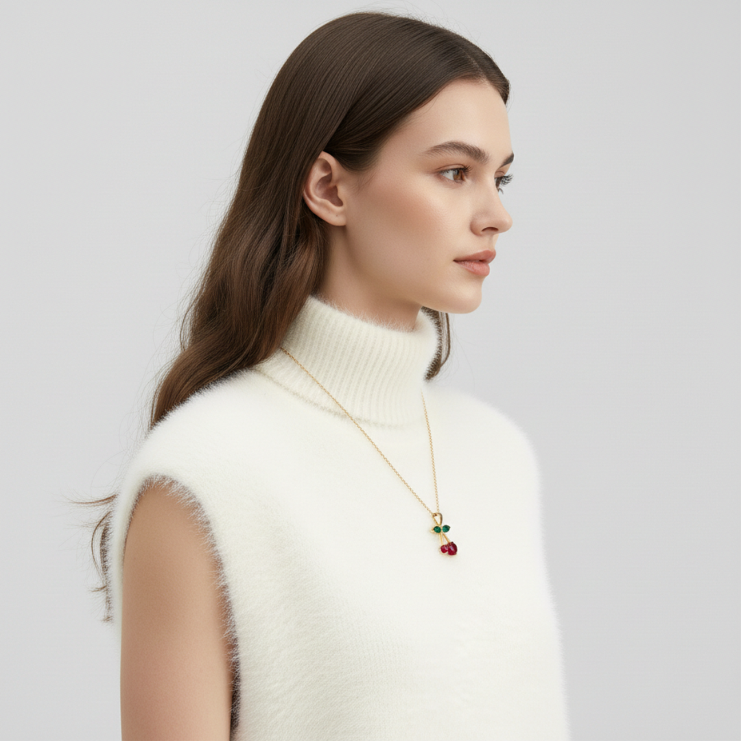 Cherry Pendant Necklace