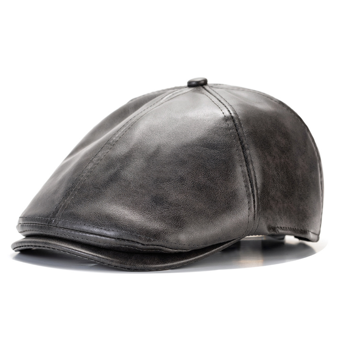 Enzo Leather Cap