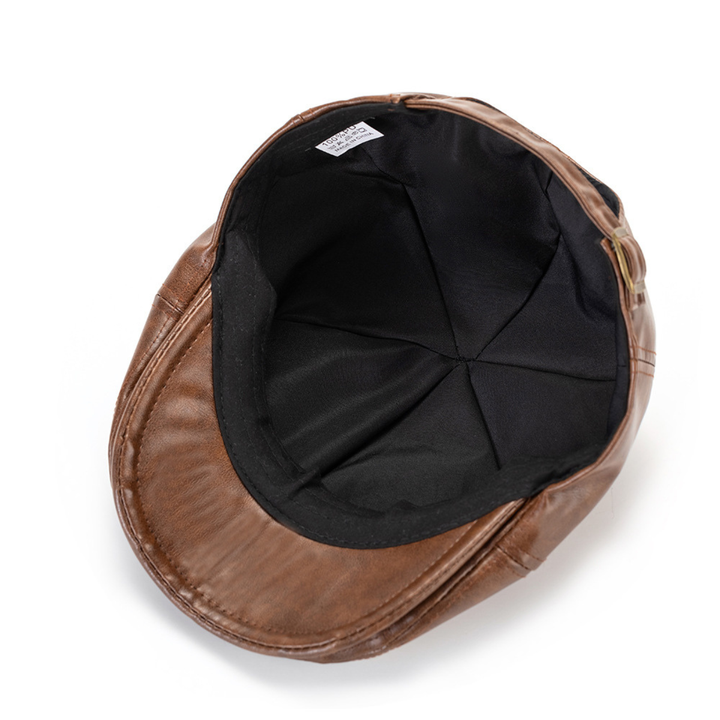 Enzo Leather Cap