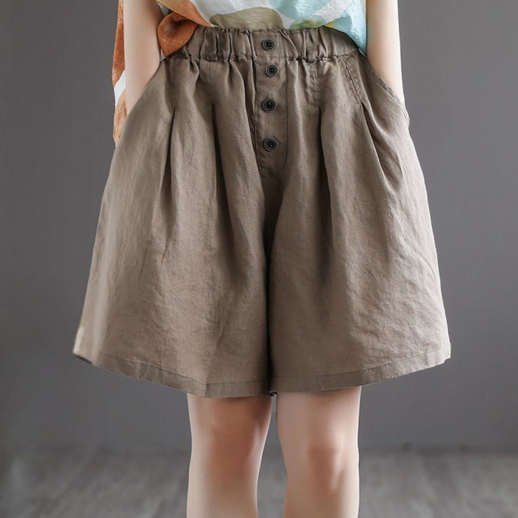 Livia Button Shorts