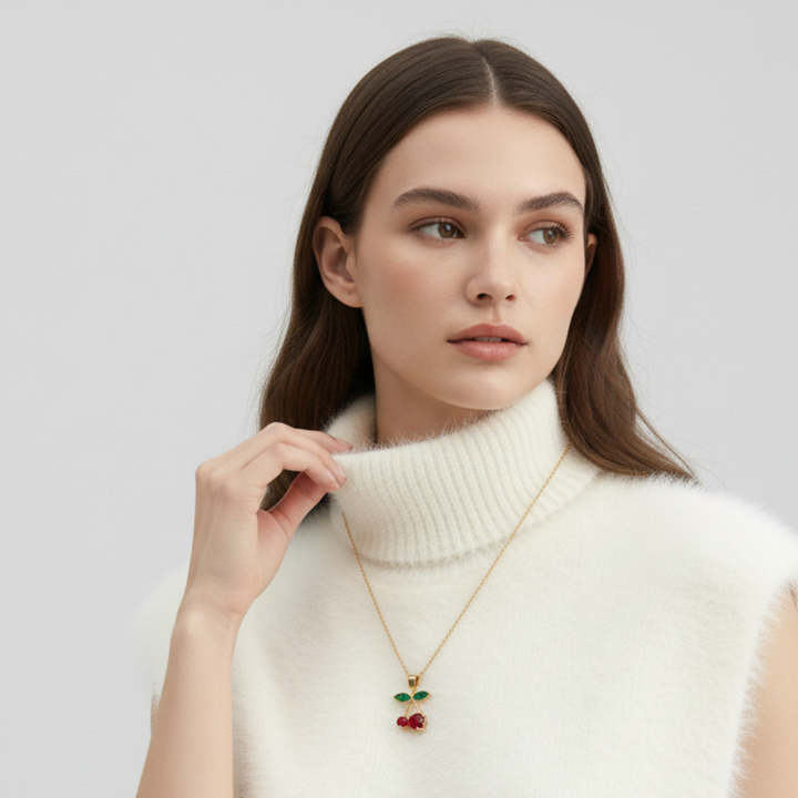 Cherry Pendant Necklace
