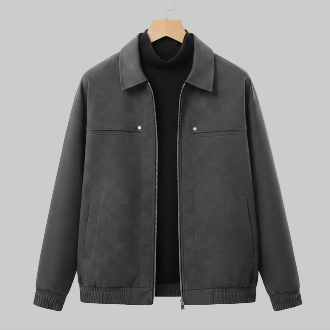 Gael Suede Bomber Jacket