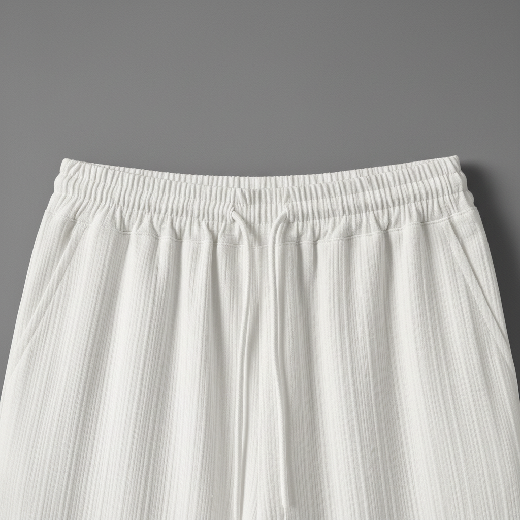 Portofino Textured Set — drawstring waist detail