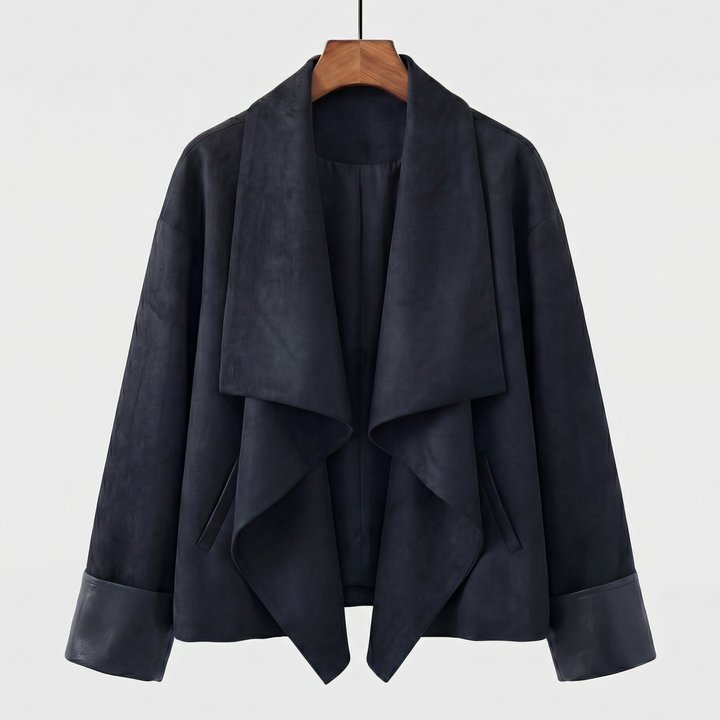 L’Vara Suede Drape Jacket