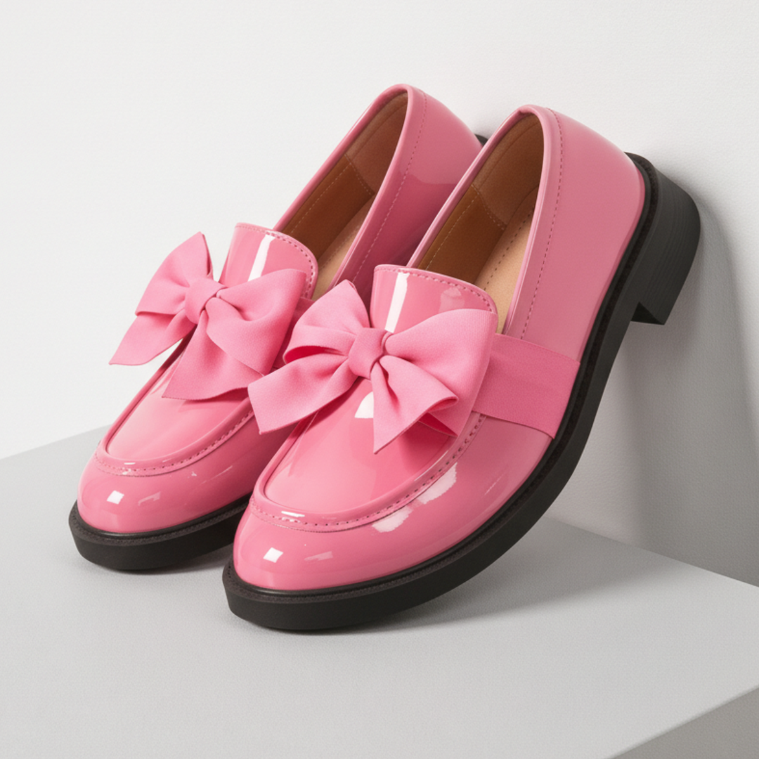 Leonora Bow Patent Leather Loafers