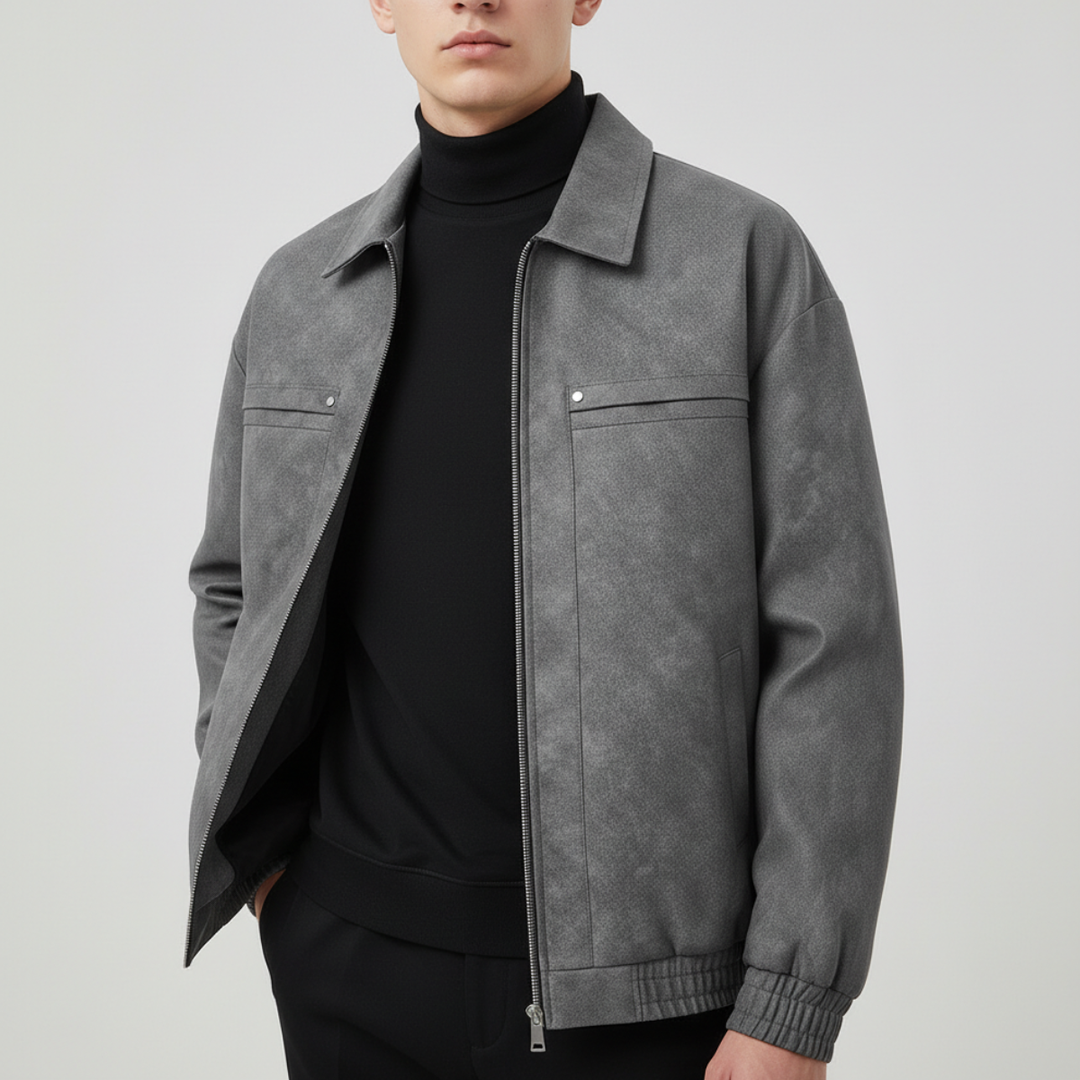 Gael Suede Bomber Jacket