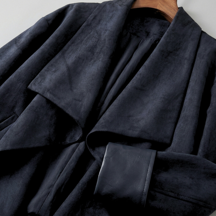 L’Vara Suede Drape Jacket