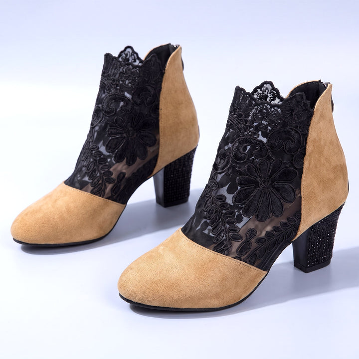 Vittoria Floral Ankle Boots