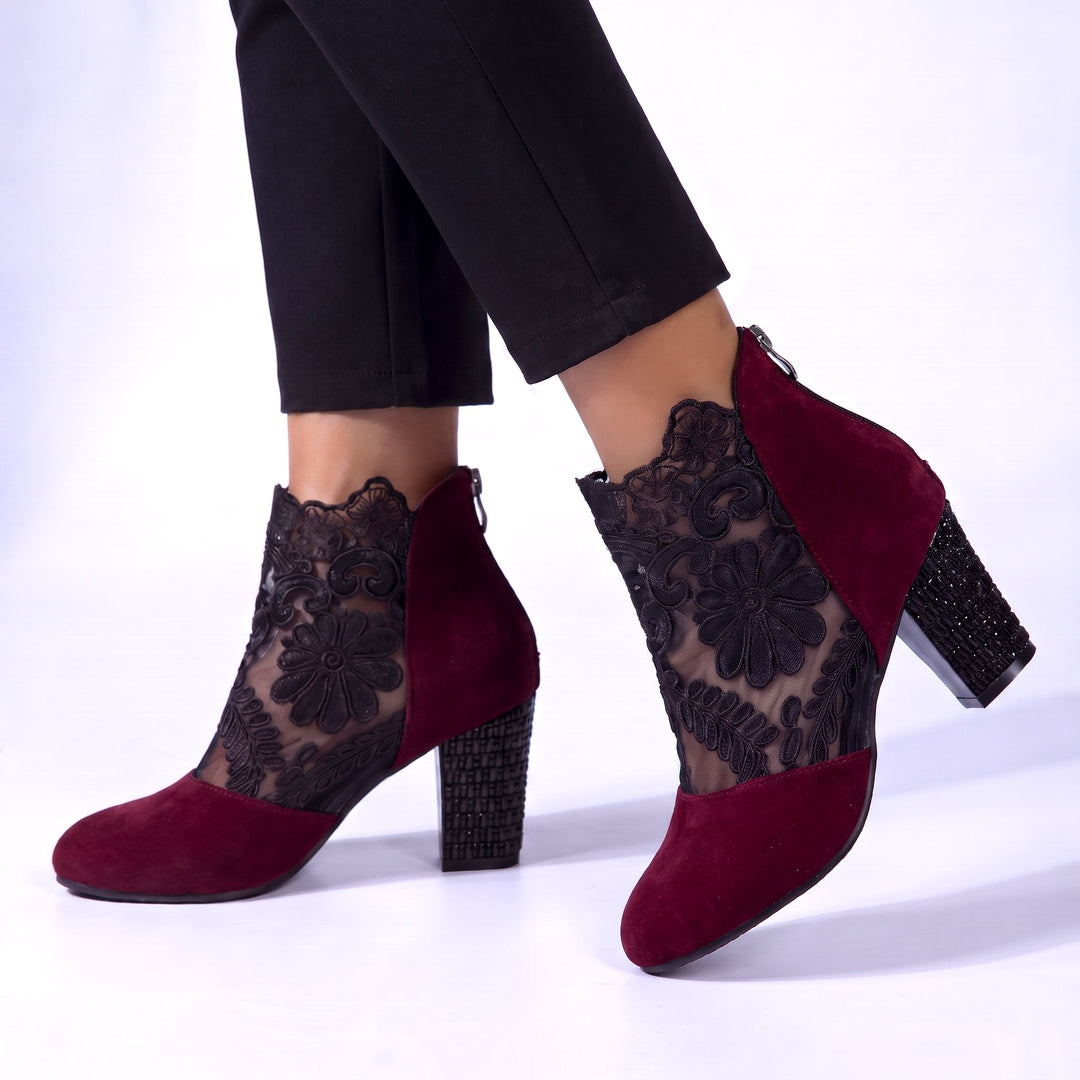 Vittoria Floral Ankle Boots