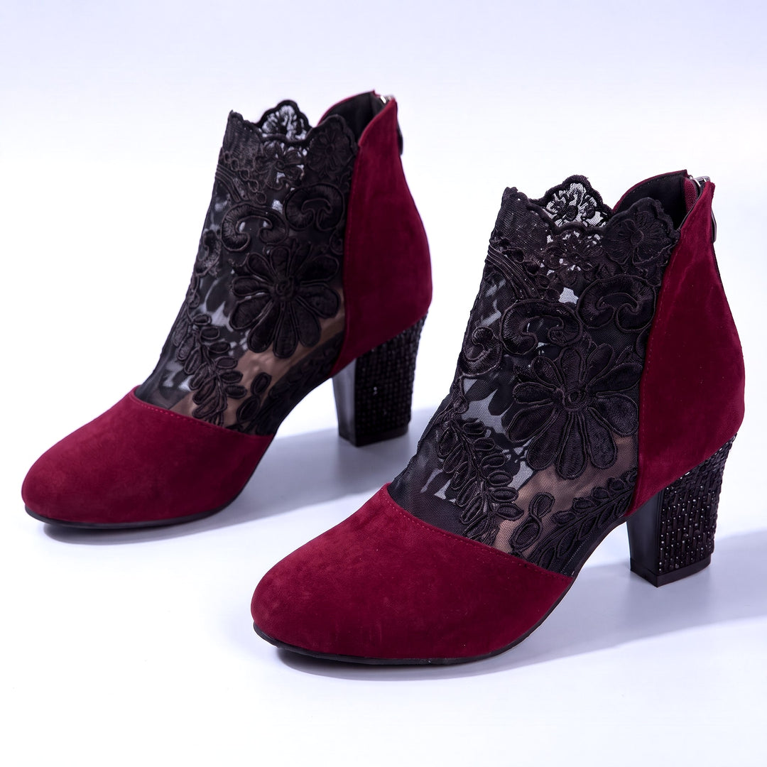 Vittoria Floral Ankle Boots