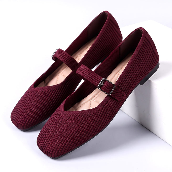 Knit Mary Jane Flats