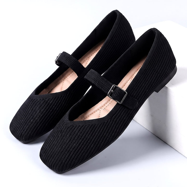 Knit Mary Jane Flats