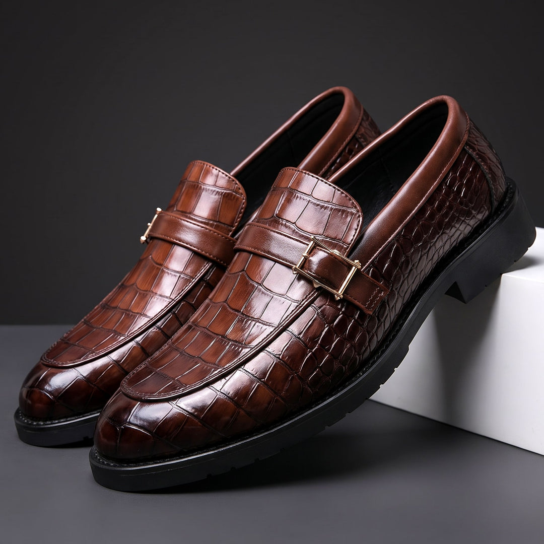 Gavino Croc Loafers