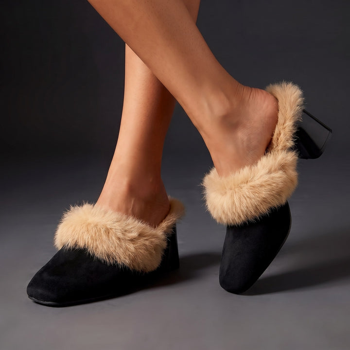 Sienna Faux Fur Mules