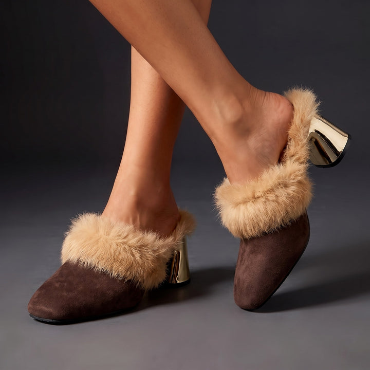 Sienna Faux Fur Mules