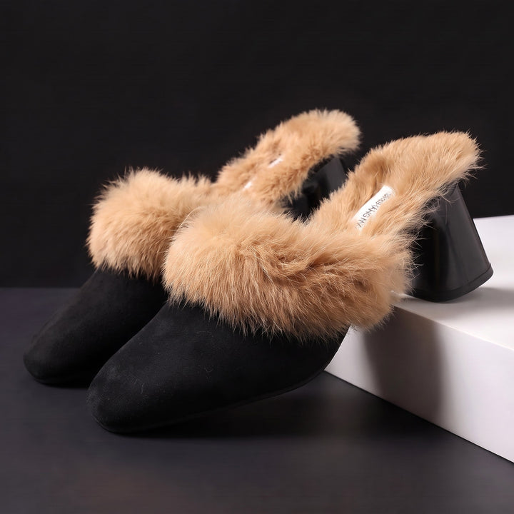 Sienna Faux Fur Mules