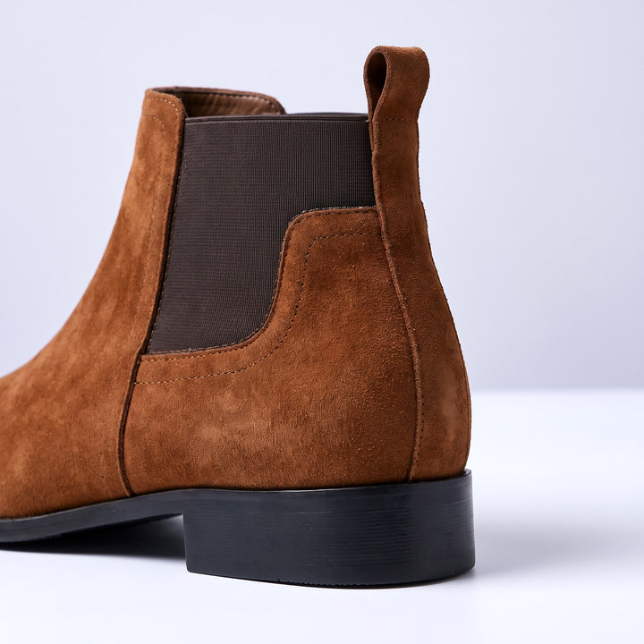 Halston Suede Chelsea Boots
