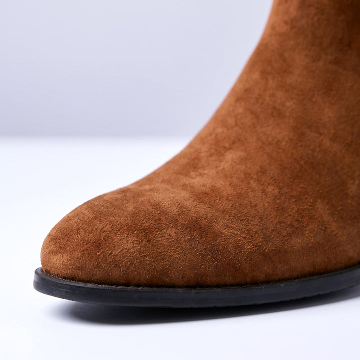 Halston Suede Chelsea Boots