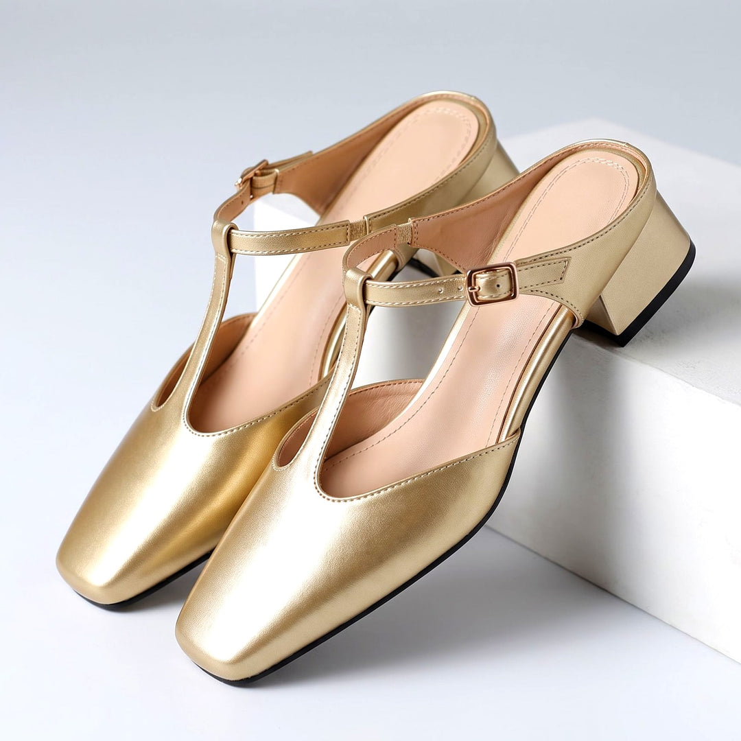 Celestine Metallic Heel