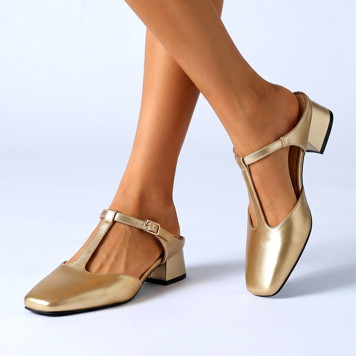 Celestine Metallic Heel