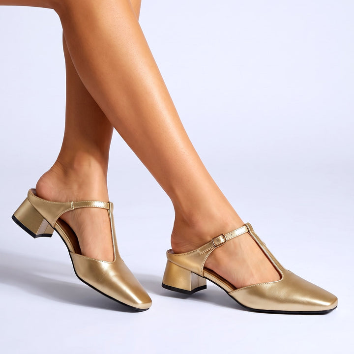 Celestine Metallic Heel