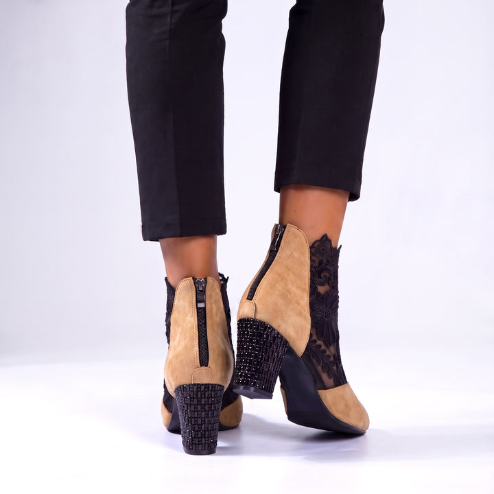 Vittoria Floral Ankle Boots