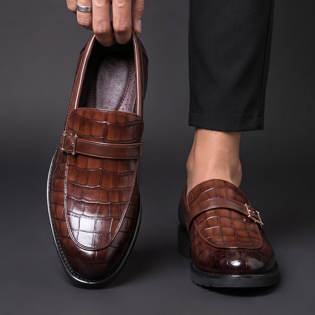 Gavino Croc Loafers