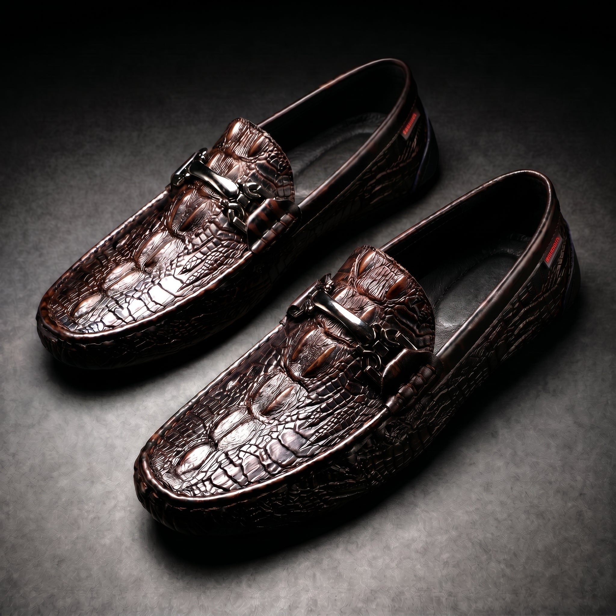Rupert Croc-Embossed Loafers
