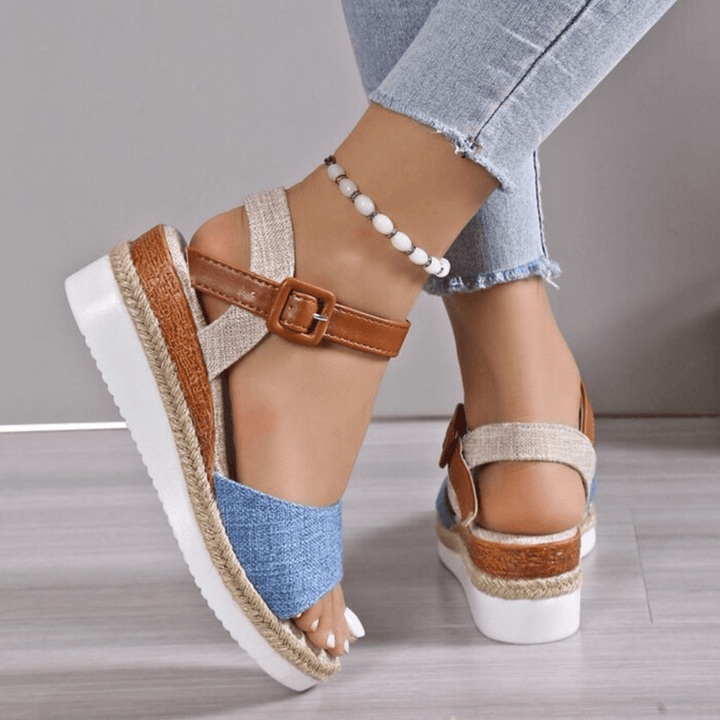 Daisy Wedge Sandals - Boncini