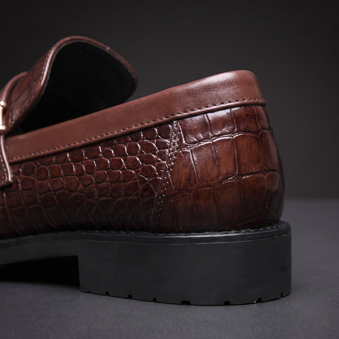 Gavino Croc Loafers