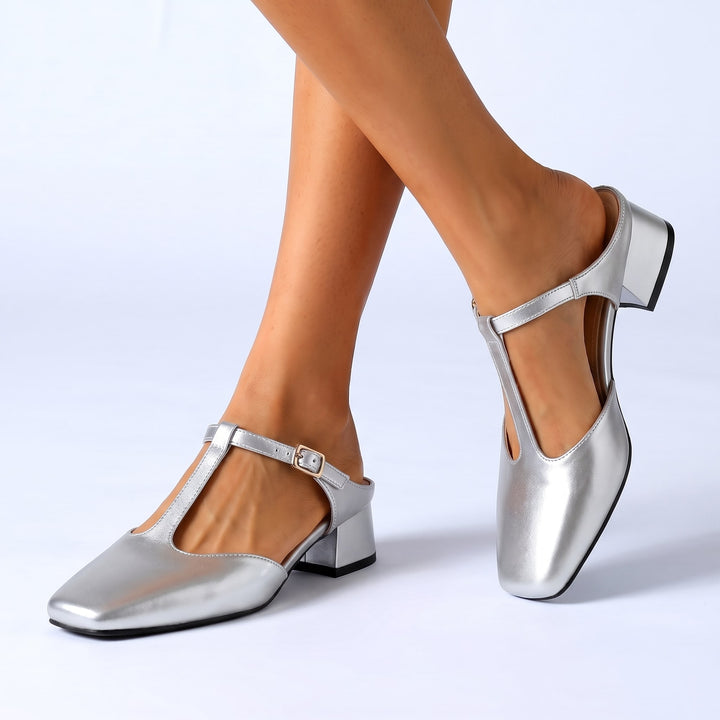 Celestine Metallic Heel