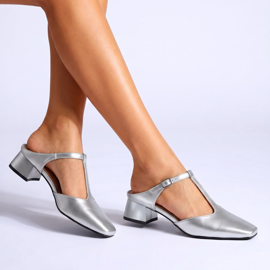 Celestine Metallic Heel