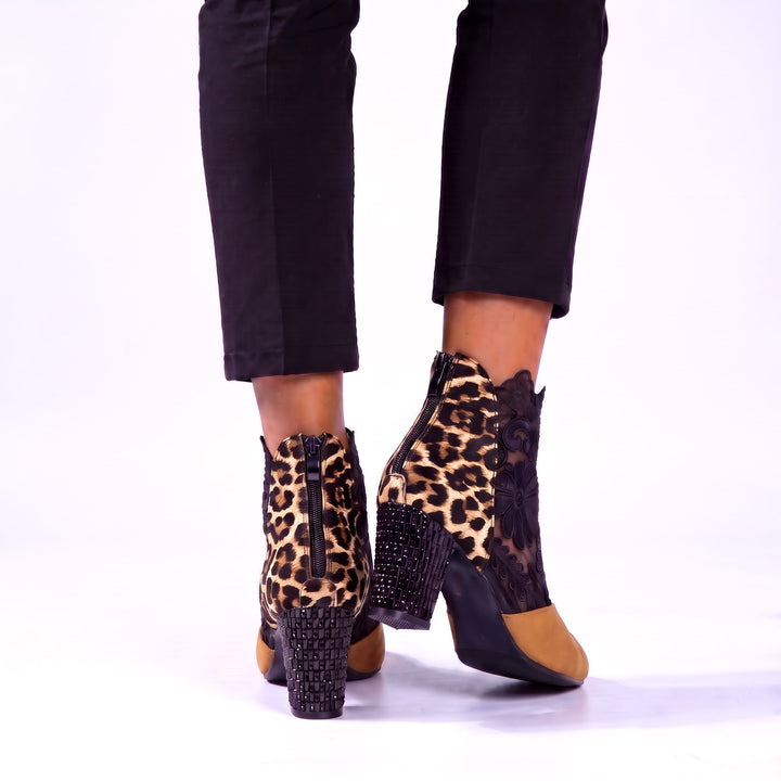 Vittoria Floral Ankle Boots