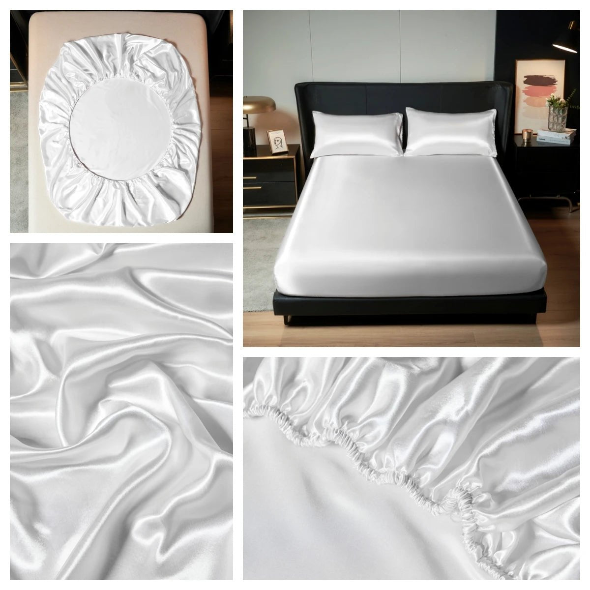 Savvy Satin Fitted Sheet Set - Boncini