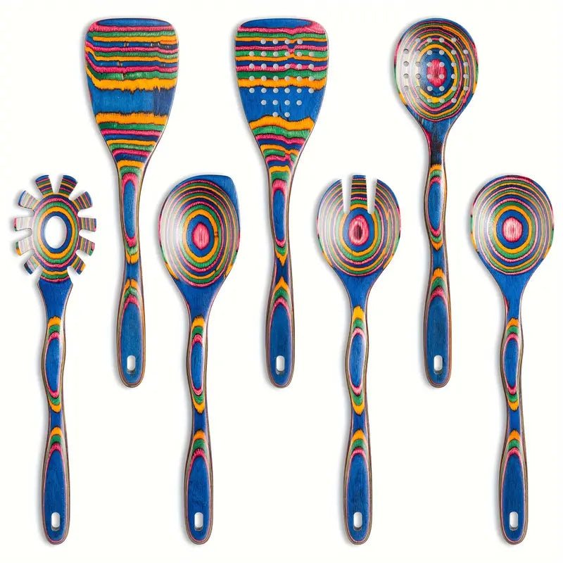 7-Piece Exotic Pakka Wood Utensil Set - Time & West