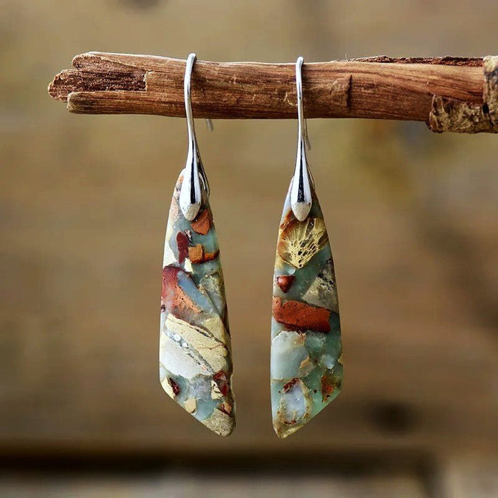 Natural Stone Drop Earrings - Time & West