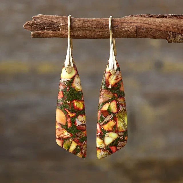 Natural Stone Drop Earrings - Time & West