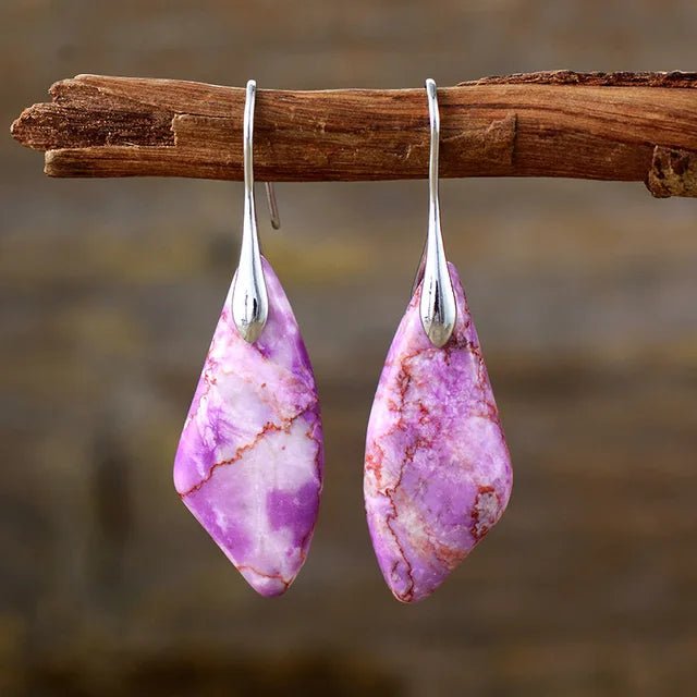 Natural Stone Drop Earrings - Time & West